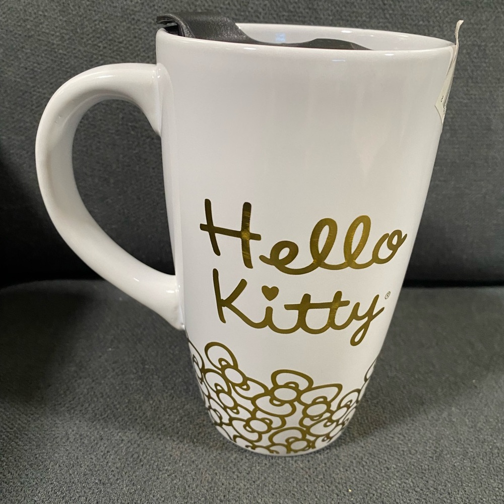 New Hello Kitty 16oz Tall Ceramic Travel Mug - Picture 2 of 11